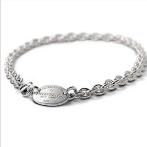 Tiffany & Co. Oval Tag Choker Necklace